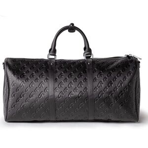 New Glam-Aholic Black Monogram Unisex Duffle Bag TSA Approved Carry-On.